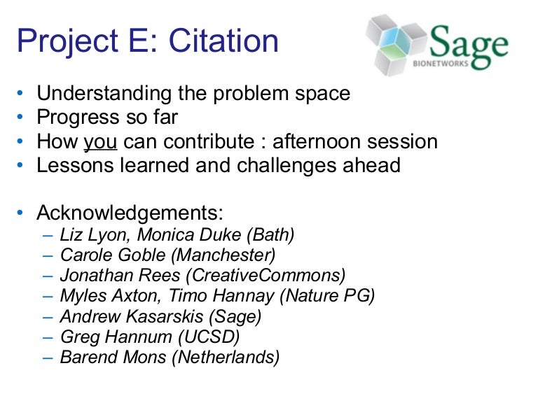 Project E Citation