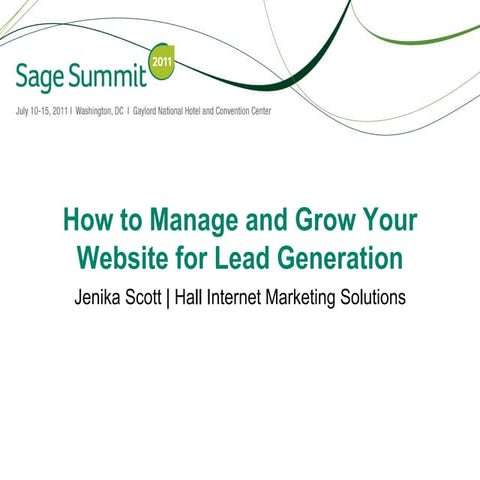 How to Best Manage and Grow Your Website for Lead Generation