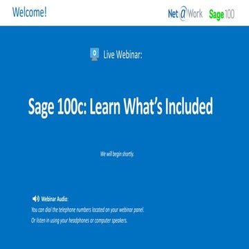 Sage 100c_ Learn What's Included & How to Use the New Features