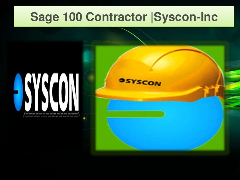 Sage 100 Contractor Syscon Inc