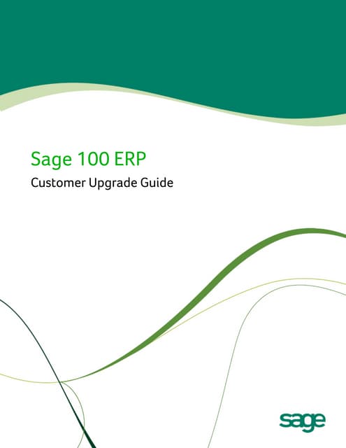 Sage 100 ERP 2014 Upgrade Guide