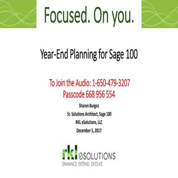 Sage 100 payroll year end seminar 2017