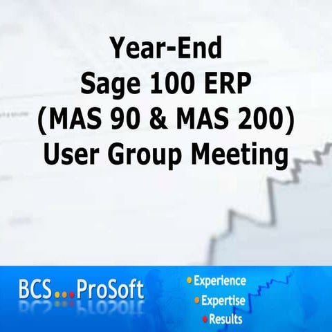 Year-End Processing with Sage 100 ERP (MAS 90 and MAS 200) | Q4 2014 Sage 100 User Group Meeting
