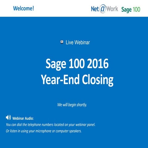 Sage 100 Year End Closing