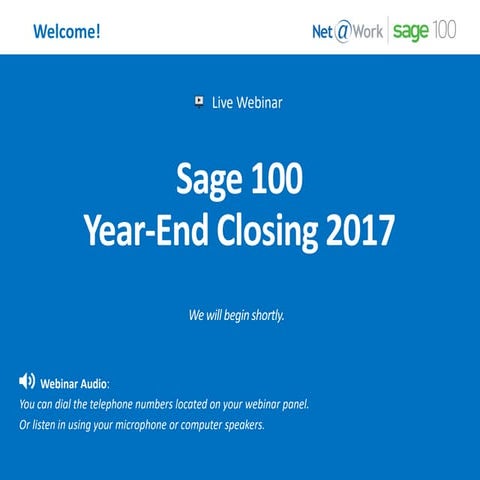 Sage 100 Year-End Closing