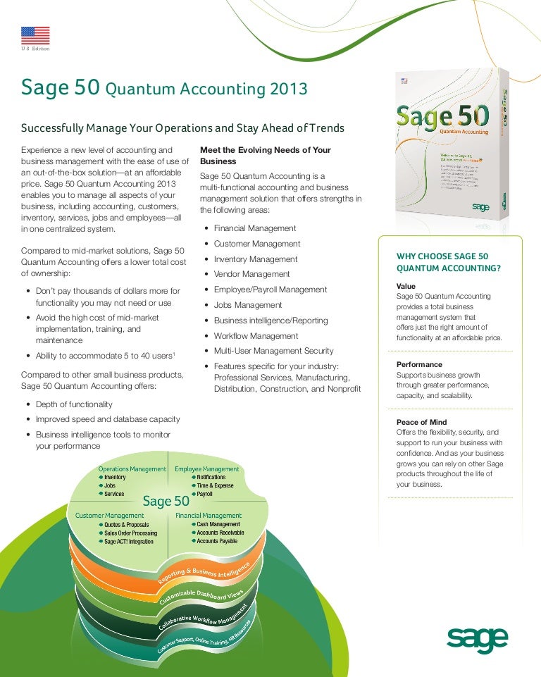 Sage 50 Quantum Accounting Spec Sheet