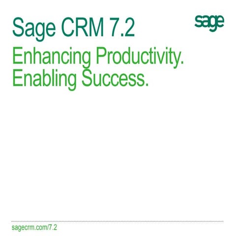 Sage CRM 7.2 What's New!