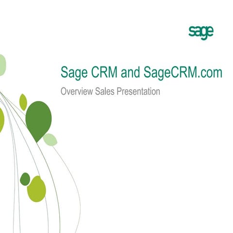 Sage CRM And SageCRM.Com Overview