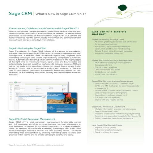 What's new in Sage CRM 7.1