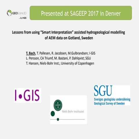 Smart Interpretation - Fast AEM Modelling - SAGEEP 2017