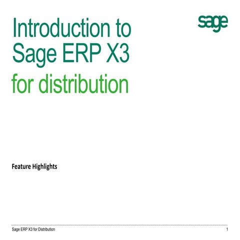 Sage ERP X3 per la distribuzione
