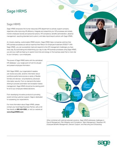 Sage HRMS Feature Sheet