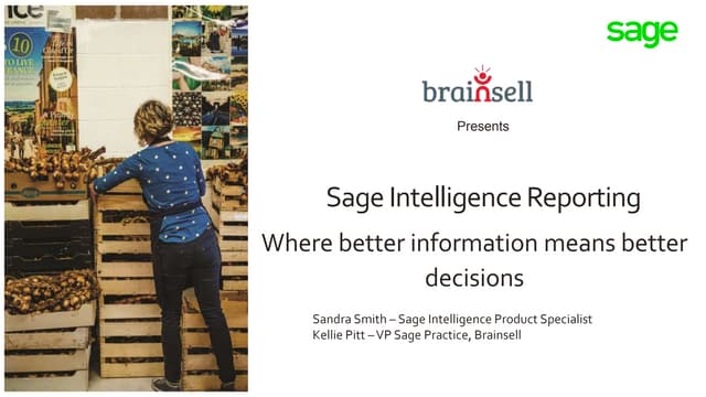 Sage Intelligence Reporting For Your Sage Erp Software Ppt Sage Intelligence Reporting For Your Sage Erp Software Ppt