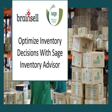 Sage Inventory Advisor