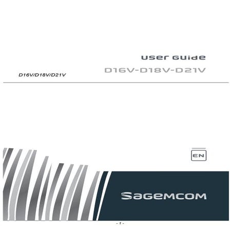 Sagemcom D21V Digital Cordless Phone User Guide