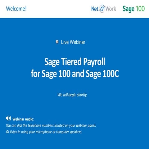 Sage Tiered Payroll for Sage 100 and Sage 100c