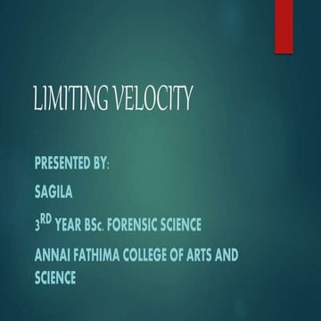 LIMITING VELOCITY