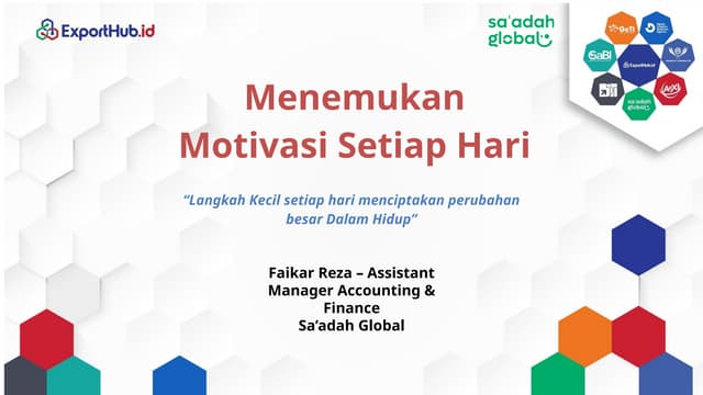 Menemukan Motivasi : Langkah Kecil setiap hari menciptakan perubahan ...