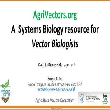 An open access resource portal for arthropod vectors and agricultural pathosystems: Agrivectors.org
