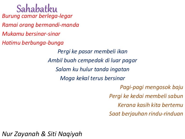 2N ML Pantun Sahabat 2N ML Pantun Sahabat