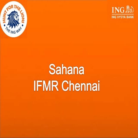 Sahana  IFMR