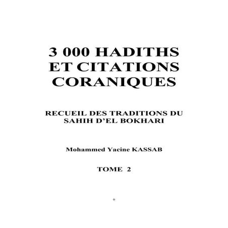 Sahîh bokharî tome 2 sur 2