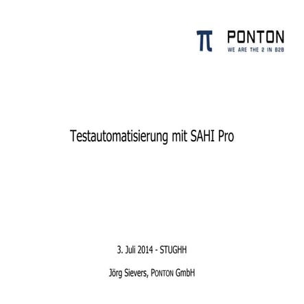 Testautomatisierung mit SAHI Pro