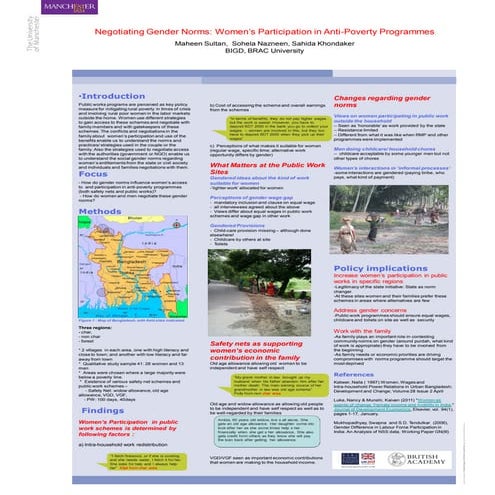 Power of partnership conference: Poster: Negotiating gender norms