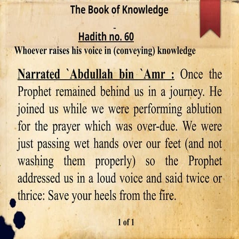 Sahih Bukhari Hadith no. 60 - Sixty.pptx