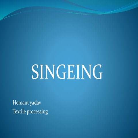 singing process in textile processing