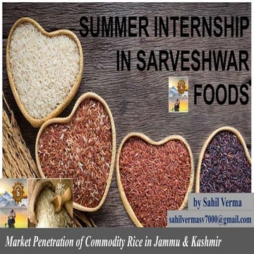 Internship Report in Sarveshwar Foods by Sahil Verma