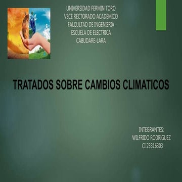 TRATADOS SOBRE CAMBIOS CLIMATICOS