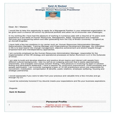 Said Al Badaei Cv 2011