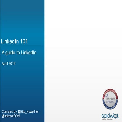 saidWot presents linkedin 101