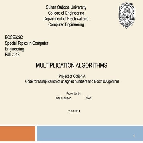 Booth algorithm | PPT