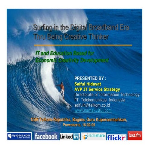 Saiful Hidayat On Csr Guru Telkom   Republika Bagimu Guru Kupersembahkan   It...