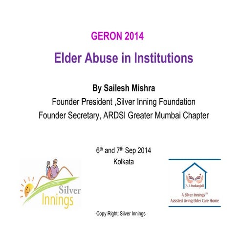 Elder Abuse in Institutions 2014