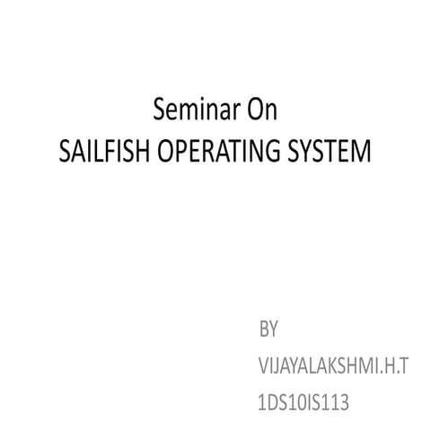 Sailfish operating system