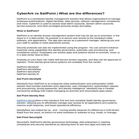 SailPoint VS CyberArk.pdf