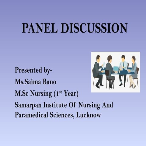 Panel discussion | PPTX