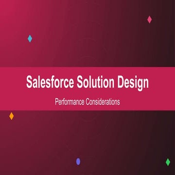 SAIMA Session - Salesforce performance considerations