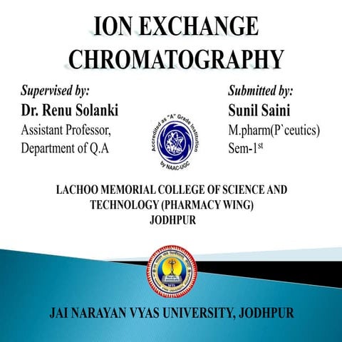 ION EXCHANGE CHROMATOGRAPHY