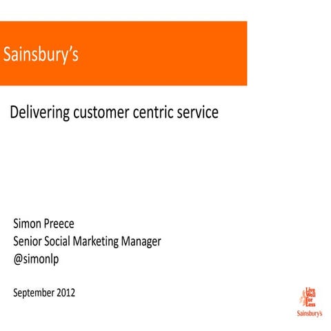 Sainsburys Social Customer Service