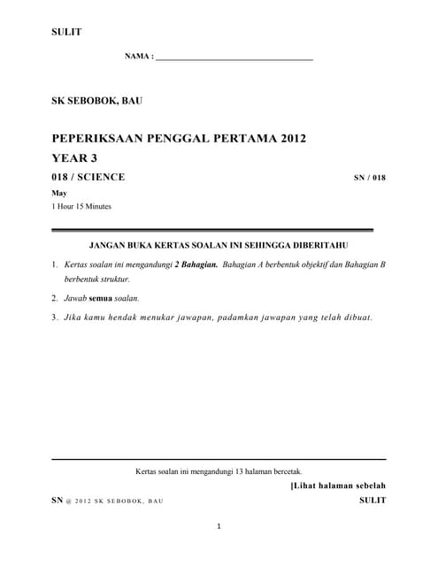 Latihan dst tahun 3