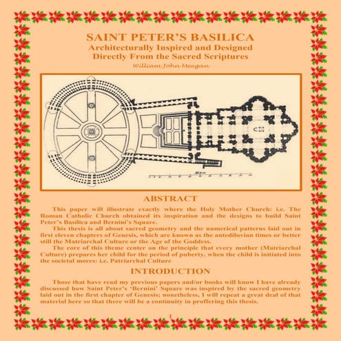 SAINT PETER’S BASILICA Architecturally Inspired and Designed Directly From th...