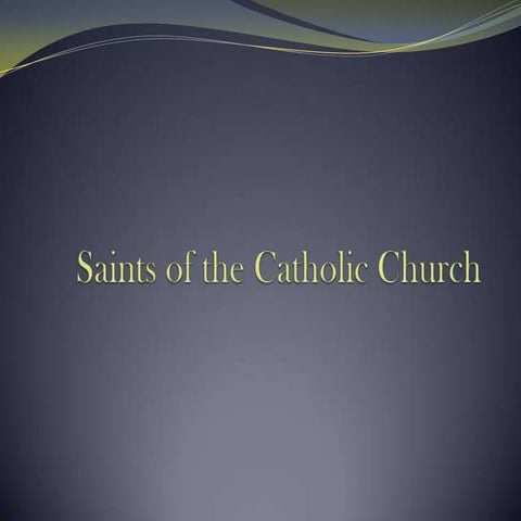Saints of the catholic church