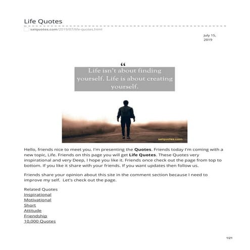 100 inspirational-quotes-about-life | PDF