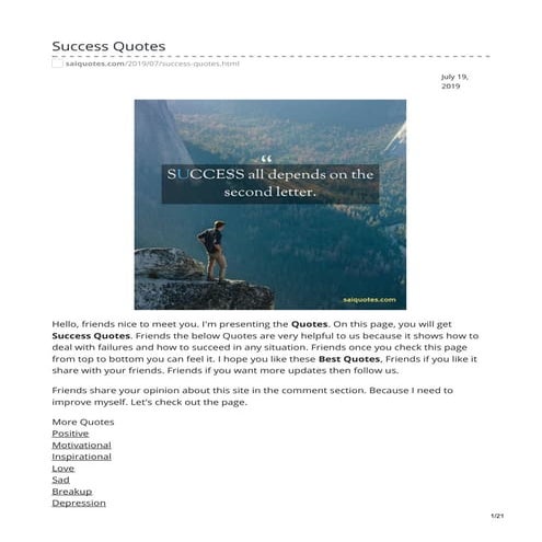 Saiquotes.com success quotes