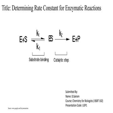 Steps involved in Enzymatic Reactions