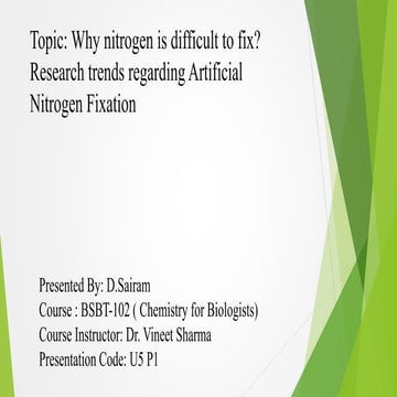 Artificial Nitrogen Fixation